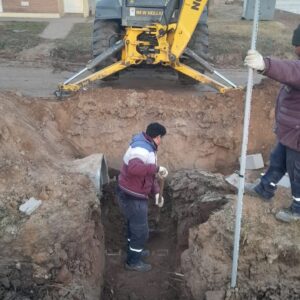Más obras en los barrios: avanza el hormigonado en Camps entre Santa Cruz y Río de la Plata