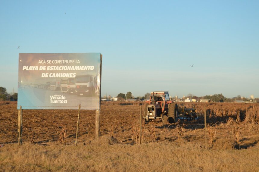 Comenzaron los trabajos de disqueo en la futura Playa de Camiones