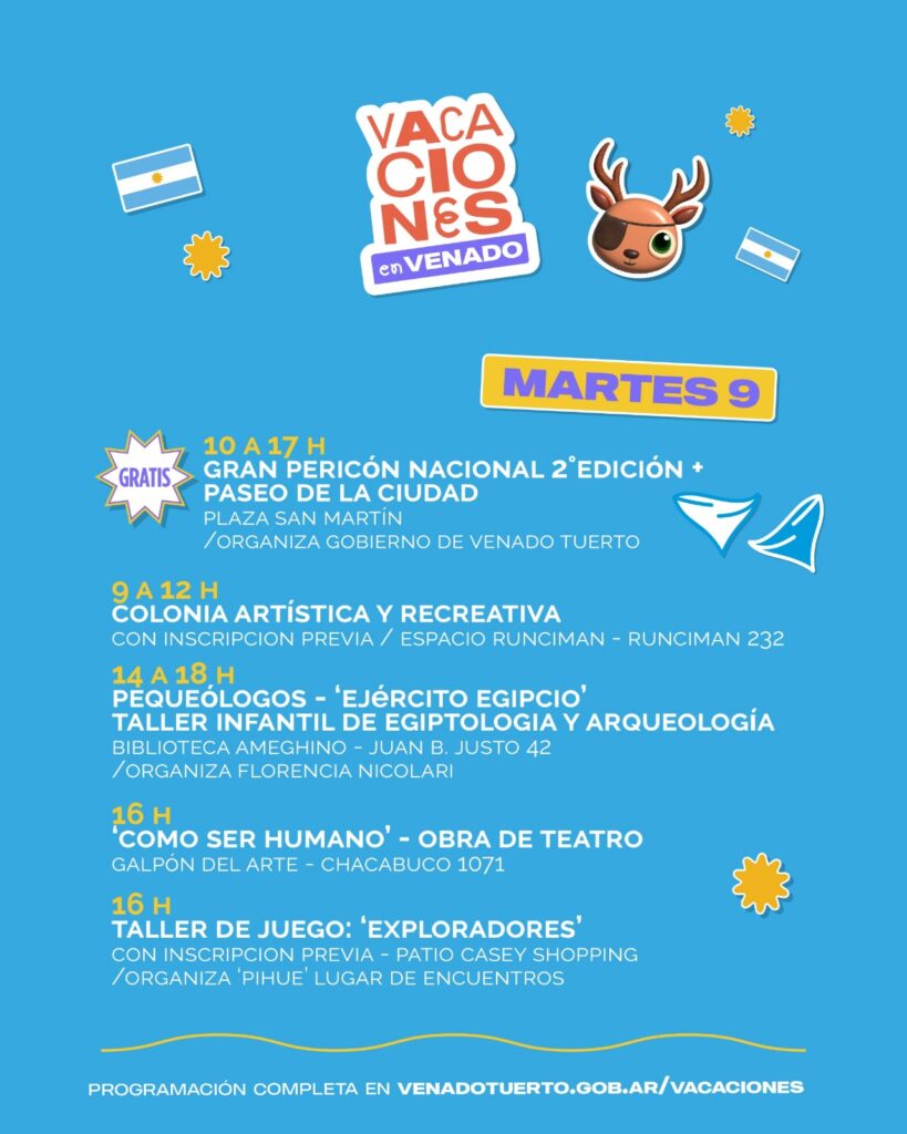 Festejos patrios para celebrar las vacaciones de invierno en la ciudad
