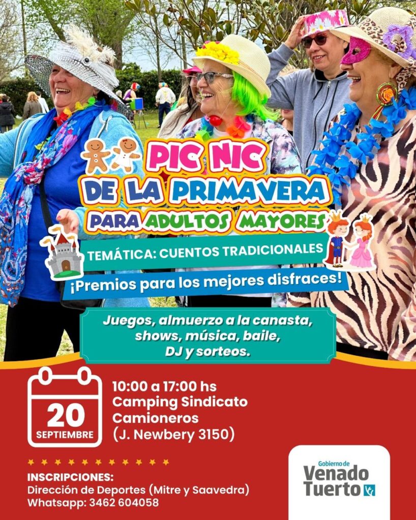 A partir del lunes te podés inscribir para el “Picnic de la primavera de la tercera juventud”