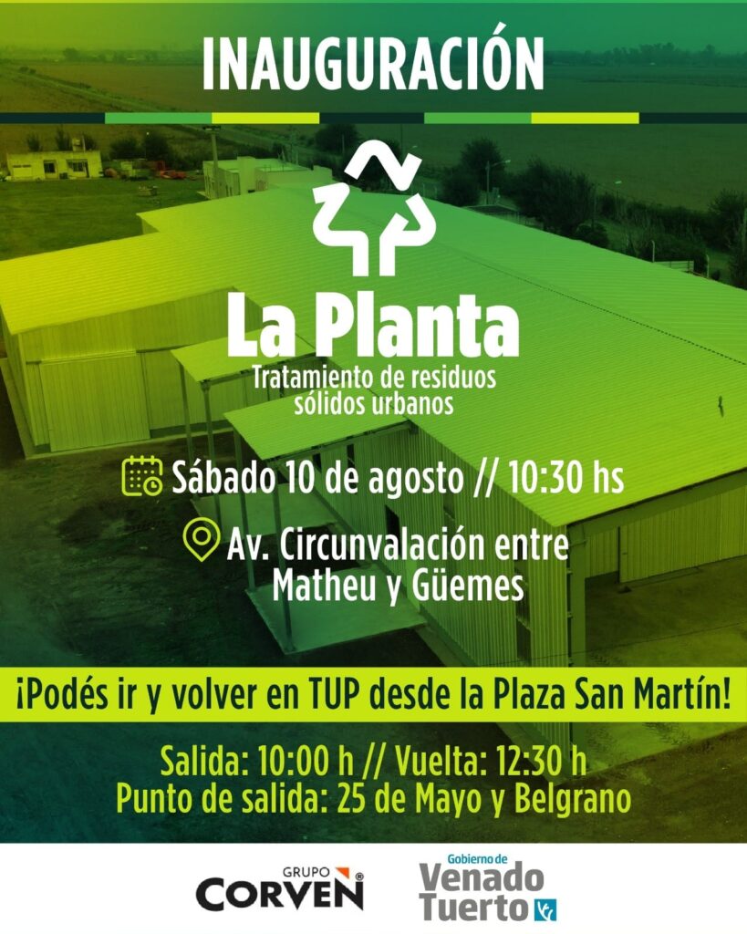Se inaugura la Nueva Planta de Tratamiento de Residuos de Venado Tuerto