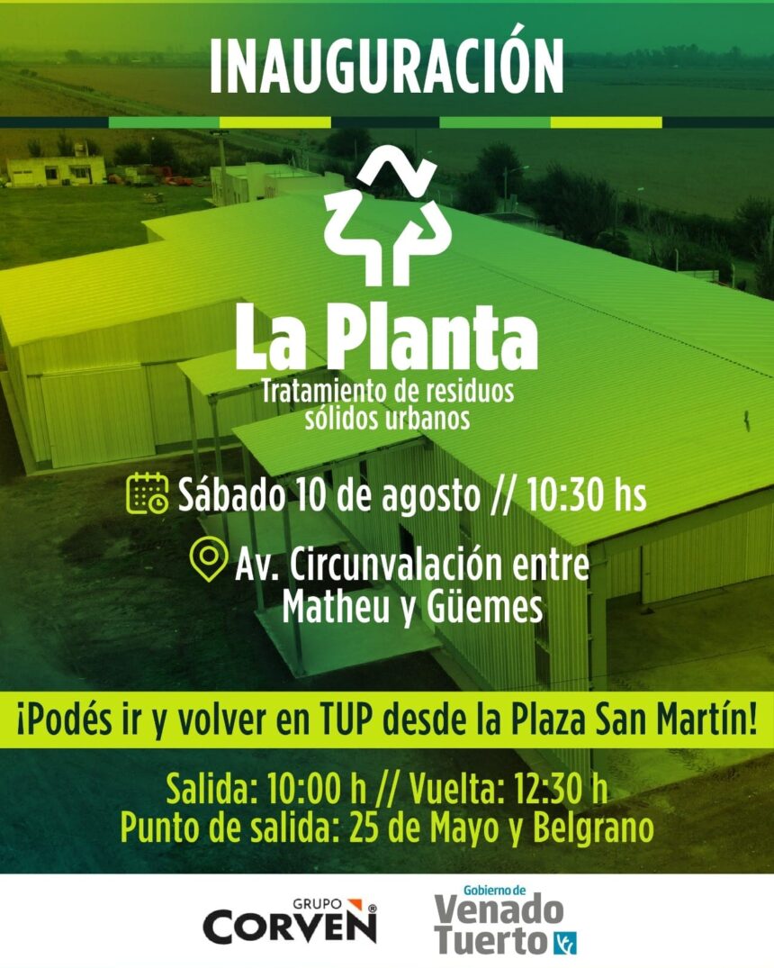 Se inaugura la Nueva Planta de Tratamiento de Residuos de Venado Tuerto