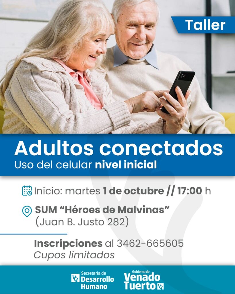 Se encuentra abierta la inscripción para el taller “Adultos Conectados”