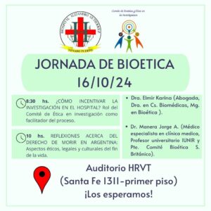 El Hospital de Venado Tuerto será sede de una jornada sobre bioética
