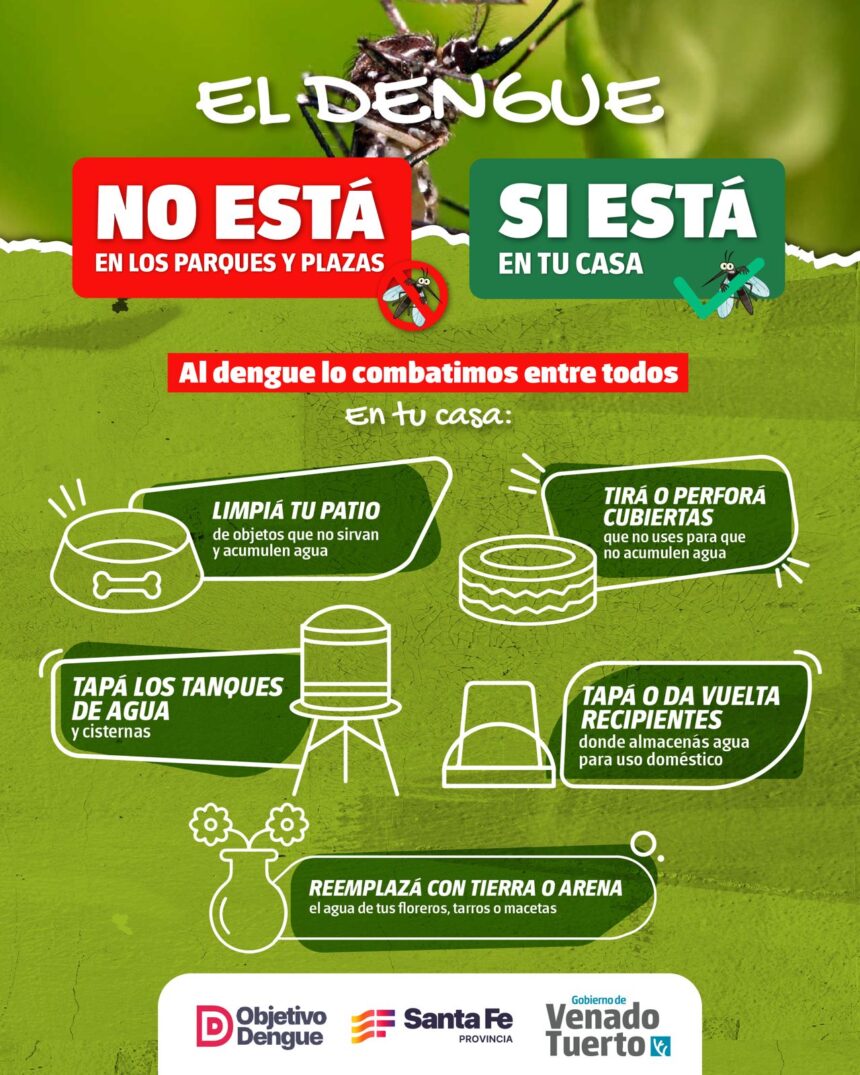 Programa “Objetivo Dengue”: Medidas de higiene para evitar la proliferación del vector