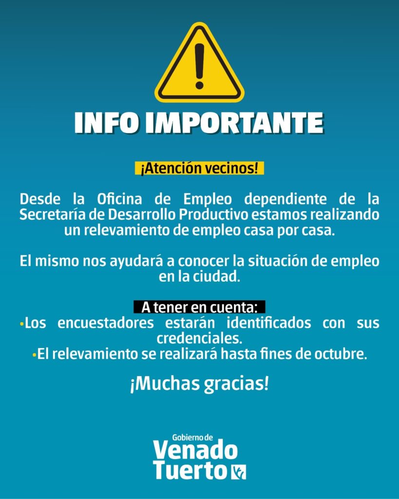 El municipio inició su relevamiento anual de empleo casa por casa