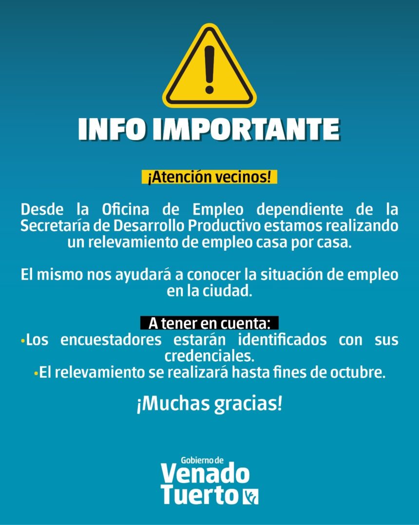 El municipio inició su relevamiento anual de empleo casa por casa