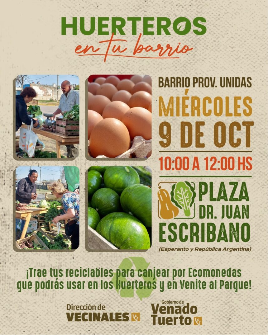 En la rotación huertera, esta semana le toca a la plaza Dr. Juan Escribano