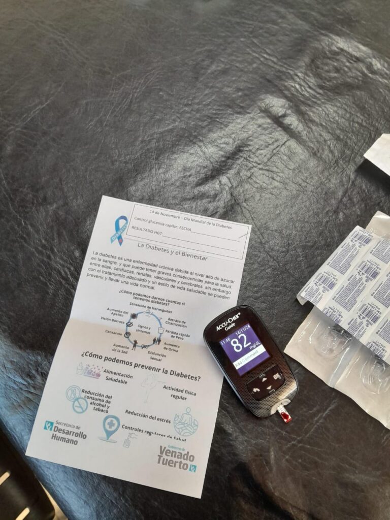 Rastreo de glucemia y actividades de concientización en el Día Mundial de la Diabetes