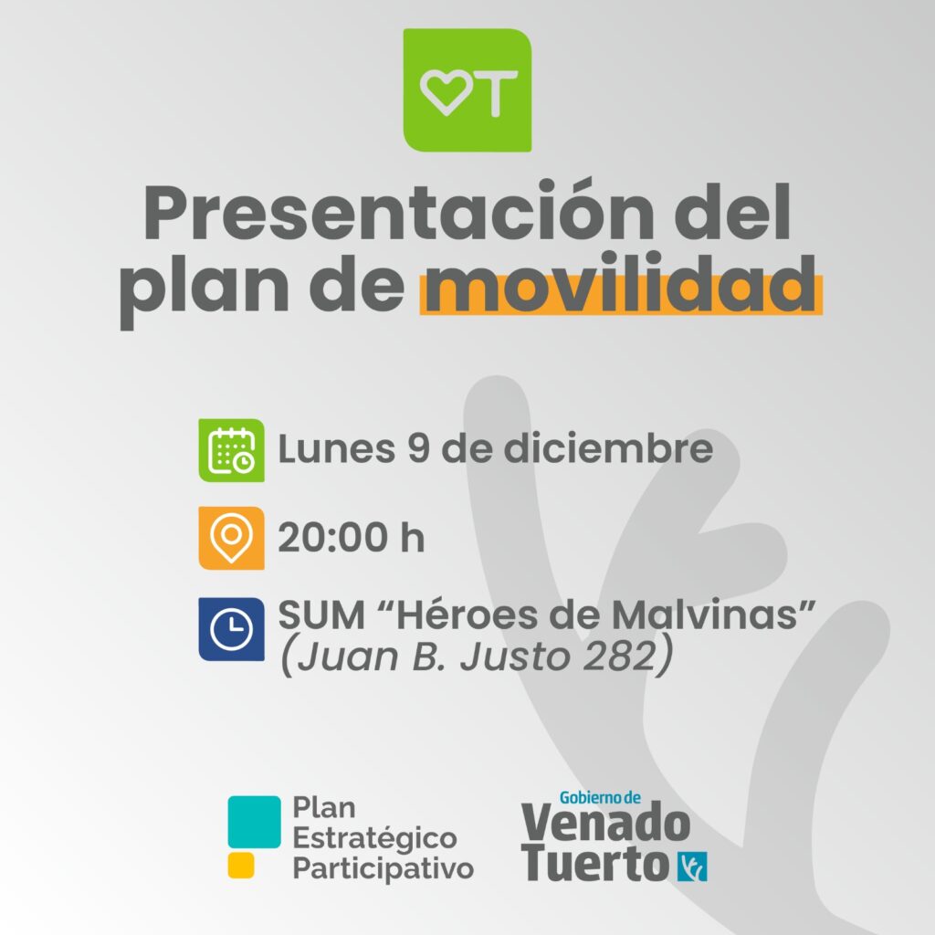 PEP: Presentarán Plan de Movilidad en el Sum “Héroes de Malvinas”