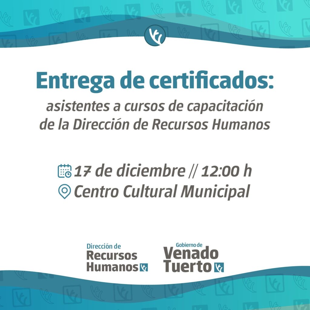 Entrega de certificados de cursos y capacitaciones para trabajadores municipales