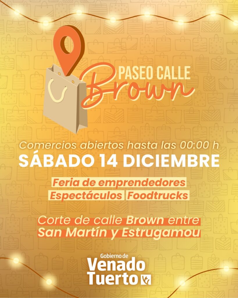 Se viene el Paseo calle Brown, con variada oferta comercial, espectáculos y gastronomía