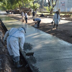 El municipio avanza con distintas tareas en el proceso de repavimentación de Av. Jorge Newbery