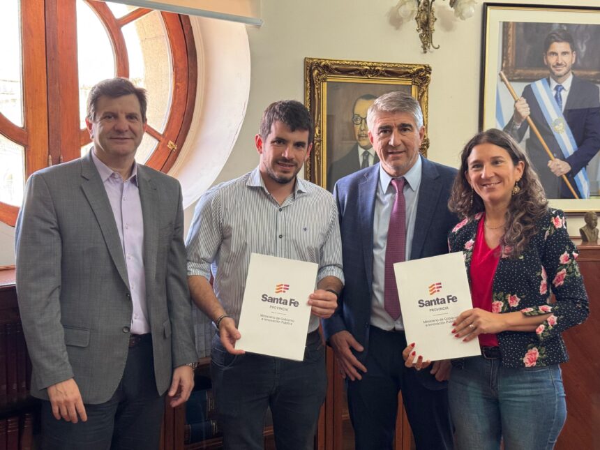 Más obras para Venado Tuerto: Chiarella y Di Gregorio firmaron convenios con el Gobierno Provincial