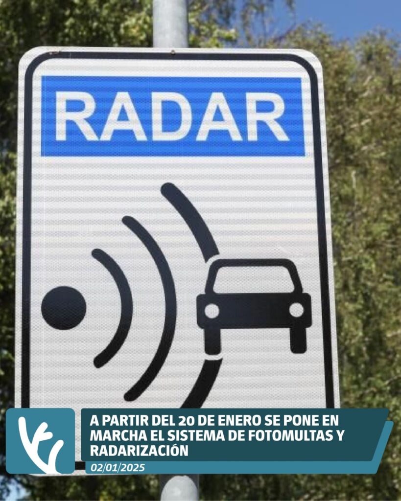 A partir del 20 de enero se pone en marcha el Sistema de Fotomultas y Radarización