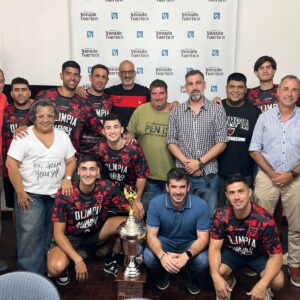 Chiarella recibió al plantel de Olimpia, Campeón de la Venadense de Básquet