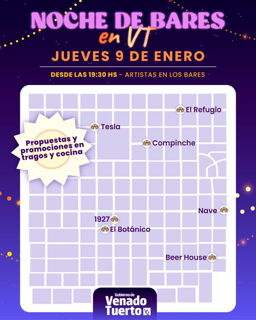 Los artistas que estarán en la primera edición de “Noche de Bares”