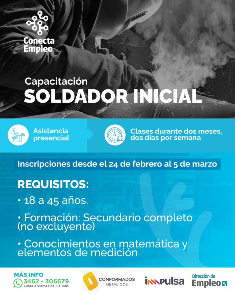 “Conecta Empleo”: Más oportunidades para formación en soldadura inicial