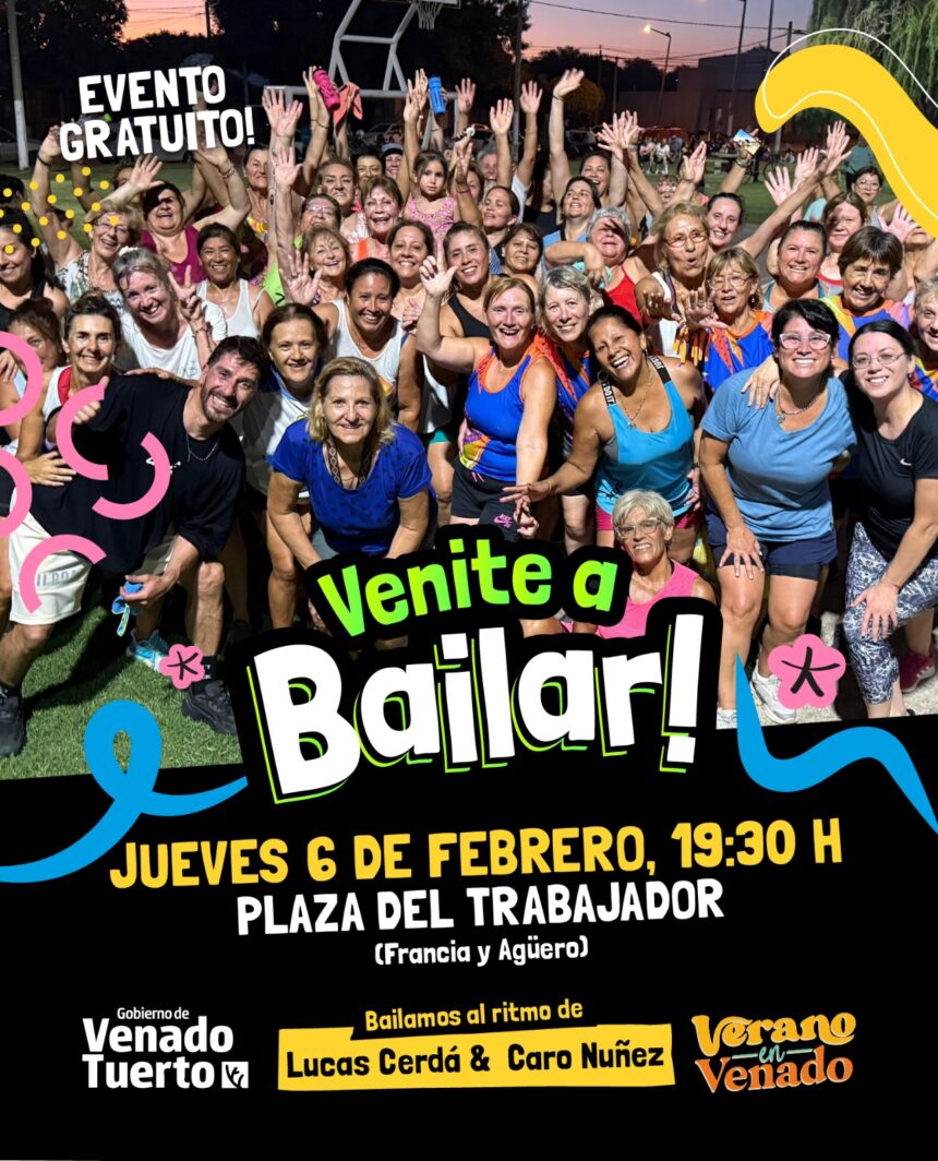 Verano en Venado. Nueva convocatoria para divertirse al aire libre con “Venite a Bailar”