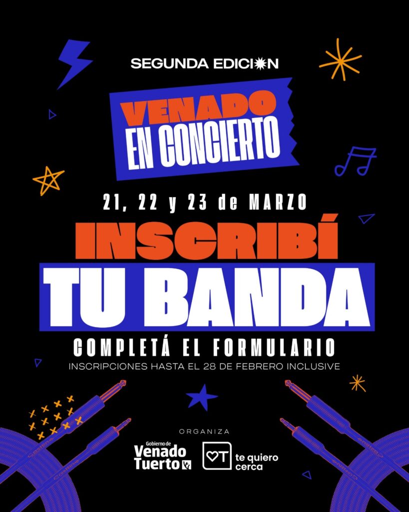 Últimos días para inscribir bandas en la segunda edición del festival “Venado en Concierto”