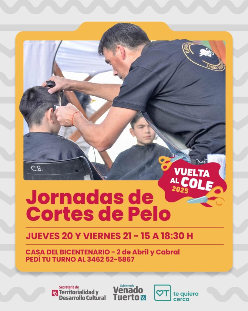 Vuelta al Cole 2025. Jornadas de corte de pelo gratuito en la Casa del Bicentenario
