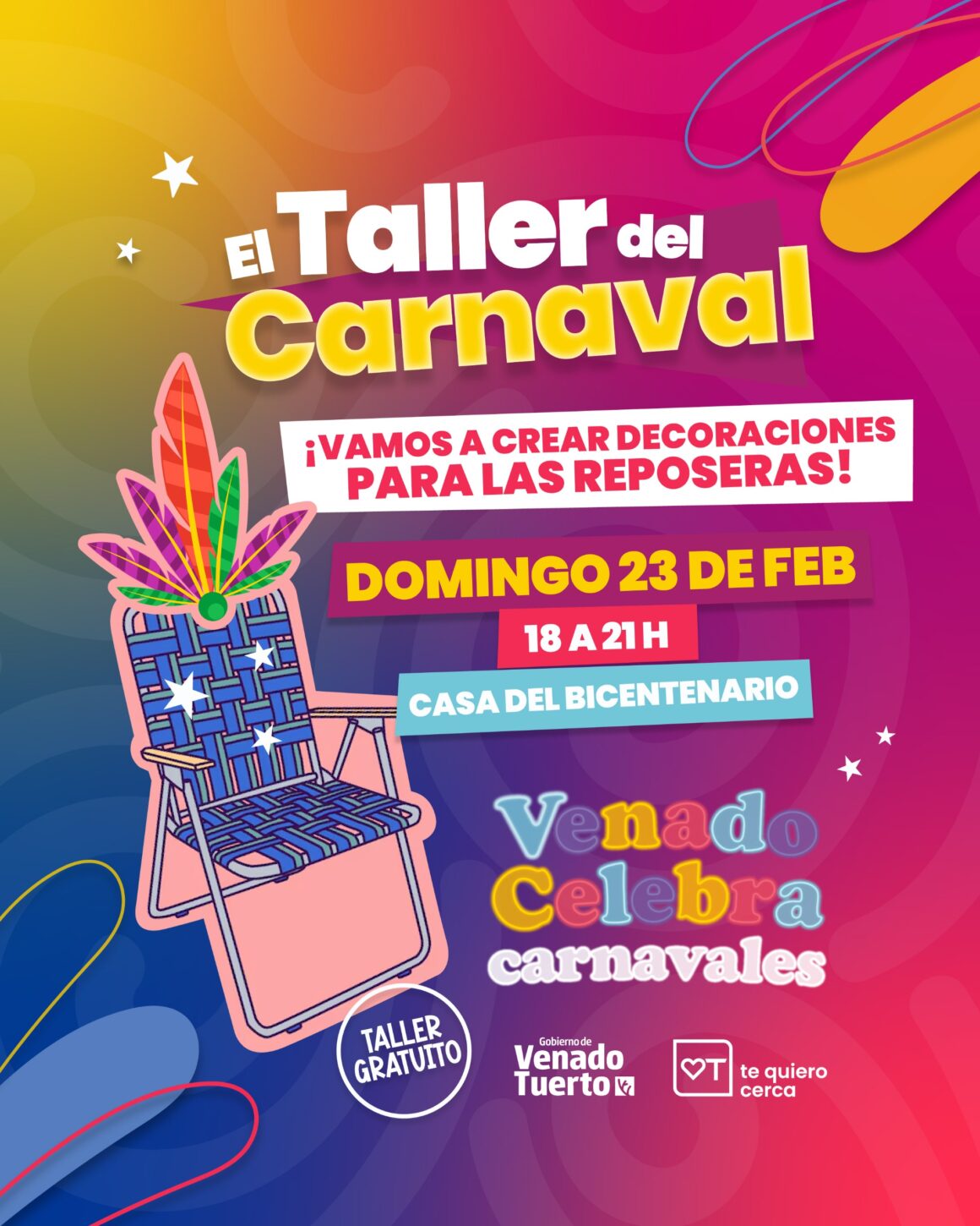 Venado Celebra. Este domingo hay Taller del Carnaval