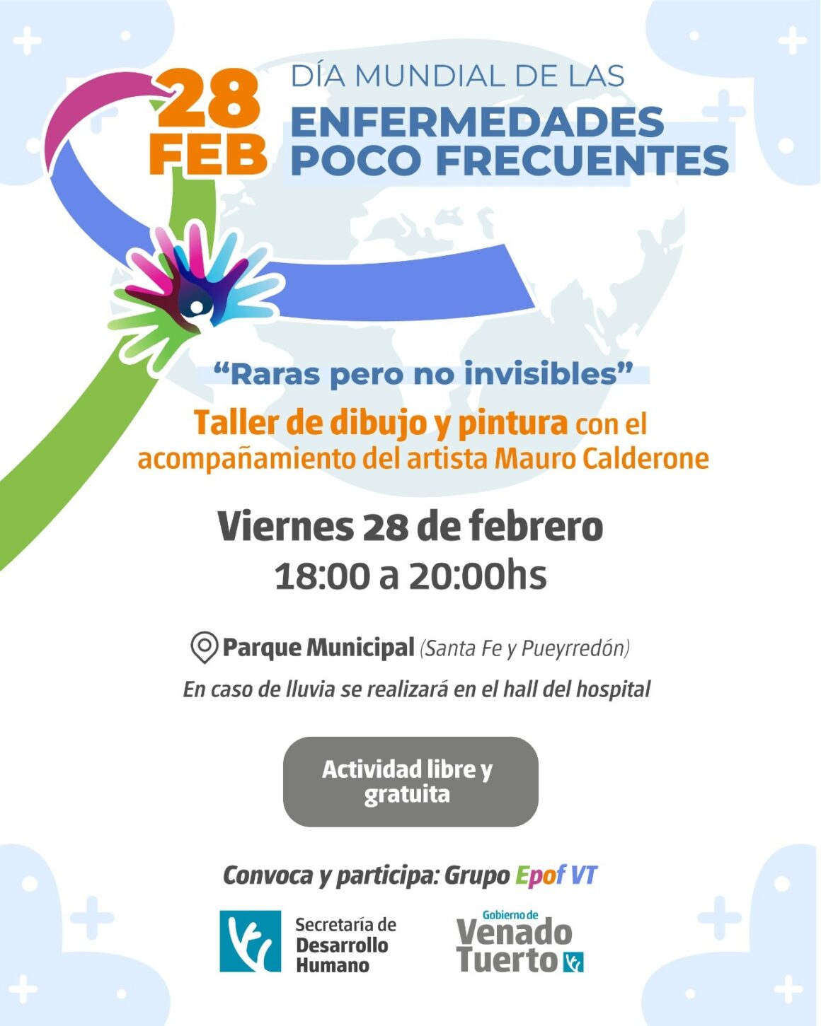 En el Día de las Enfermedades Poco Frecuentes el Gobierno municipal ofrecerá un Taller de Dibujo y Pintura