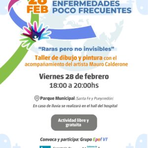 En el Día de las Enfermedades Poco Frecuentes el Gobierno municipal ofrecerá un Taller de Dibujo y Pintura