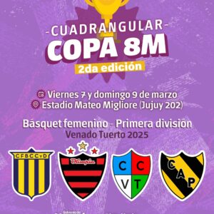 Básquet femenino: Segunda edición de la Copa 8M por el Día Internacional de la Mujer