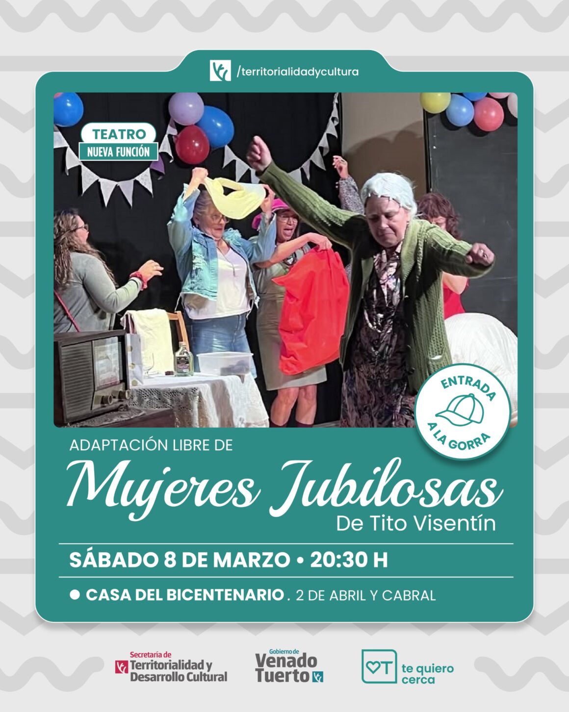 El teatro llega a la Casa del Bicentenario con la obra “Mujeres Jubilosas”