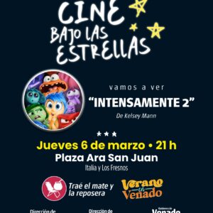 Verano en Venado: Se vienen dos jornadas consecutivas de “Cine Bajo las Estrellas”