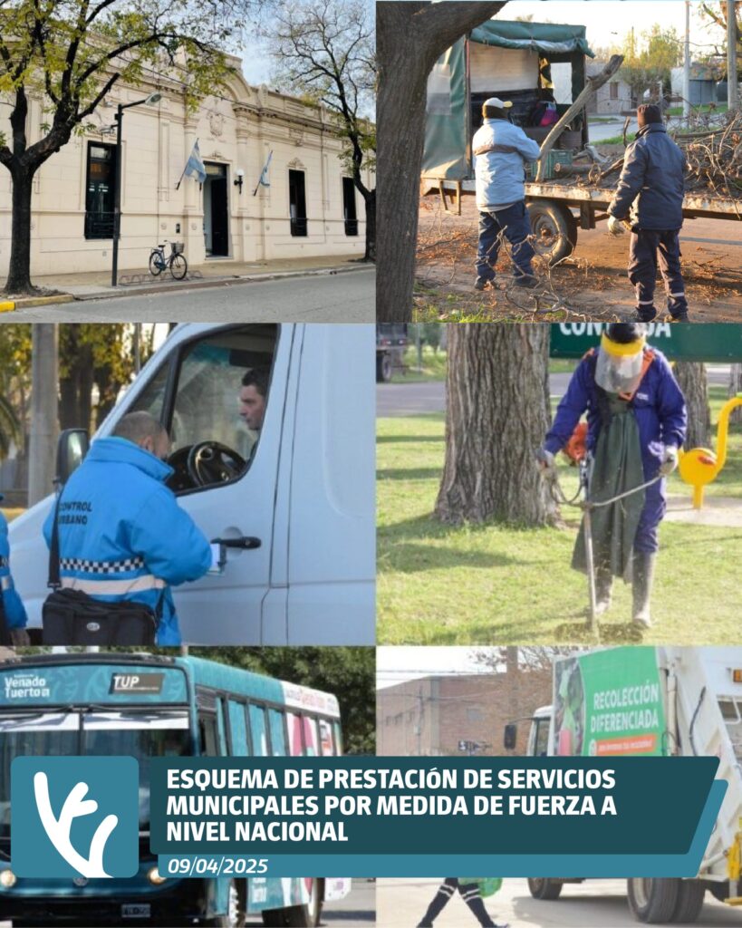 Por el Paro General de este jueves el Gobierno Municipal dispuso el siguiente esquema de prestación de servicios