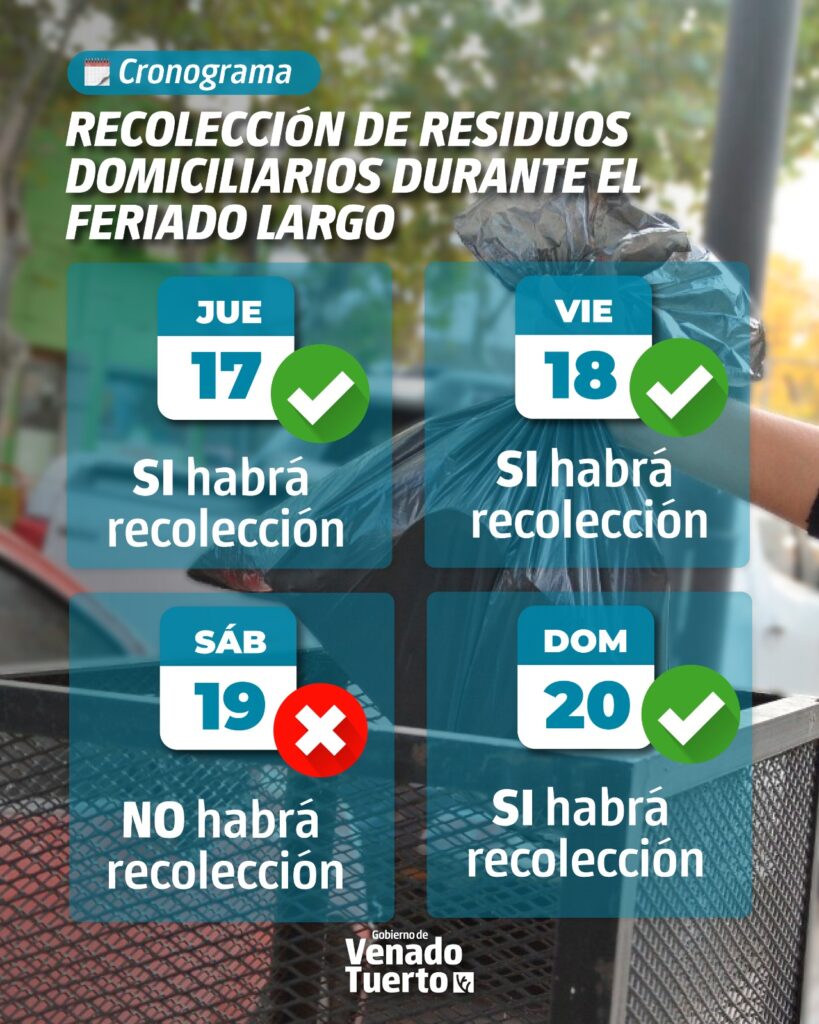 El Gobierno Municipal dispuso el siguiente esquema de trabajo para el feriado de Semana Santa