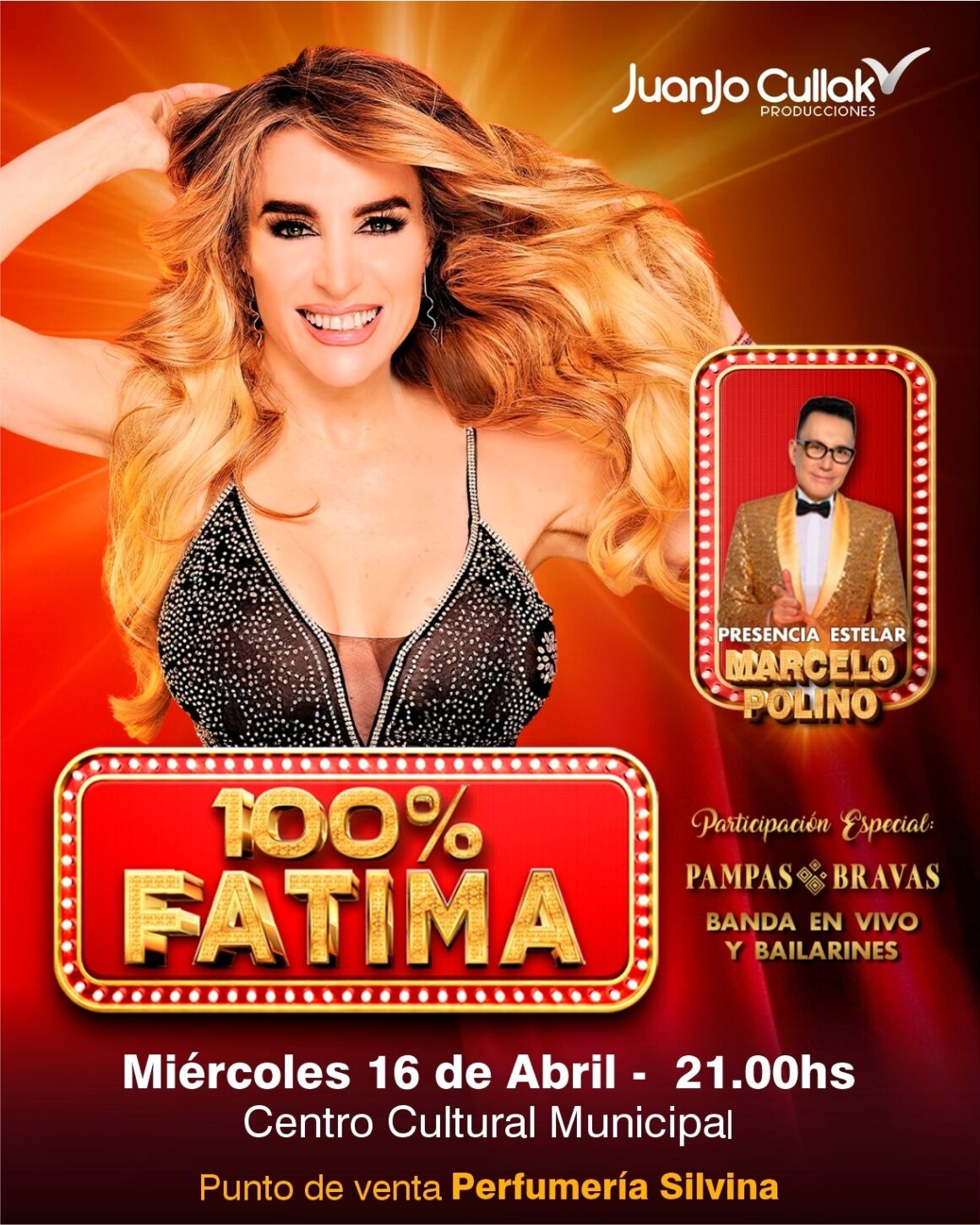 Fátima Florez trae al Centro Cultural Municipal su espectáculo “100% Fátima”