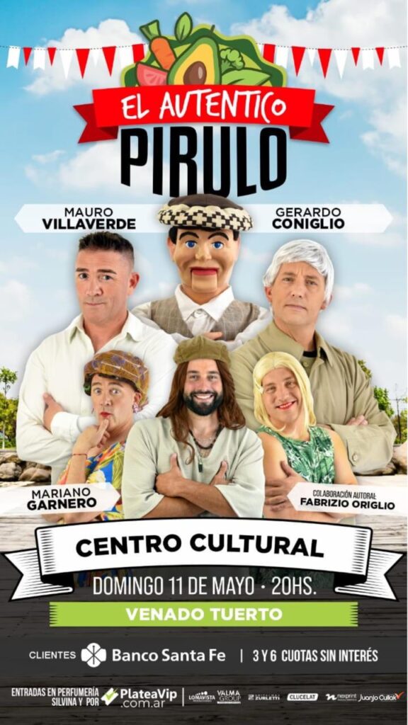 Una comedia para todo público: “El Auténtico Pirulo” se presenta en el Cultural el 11 de mayo