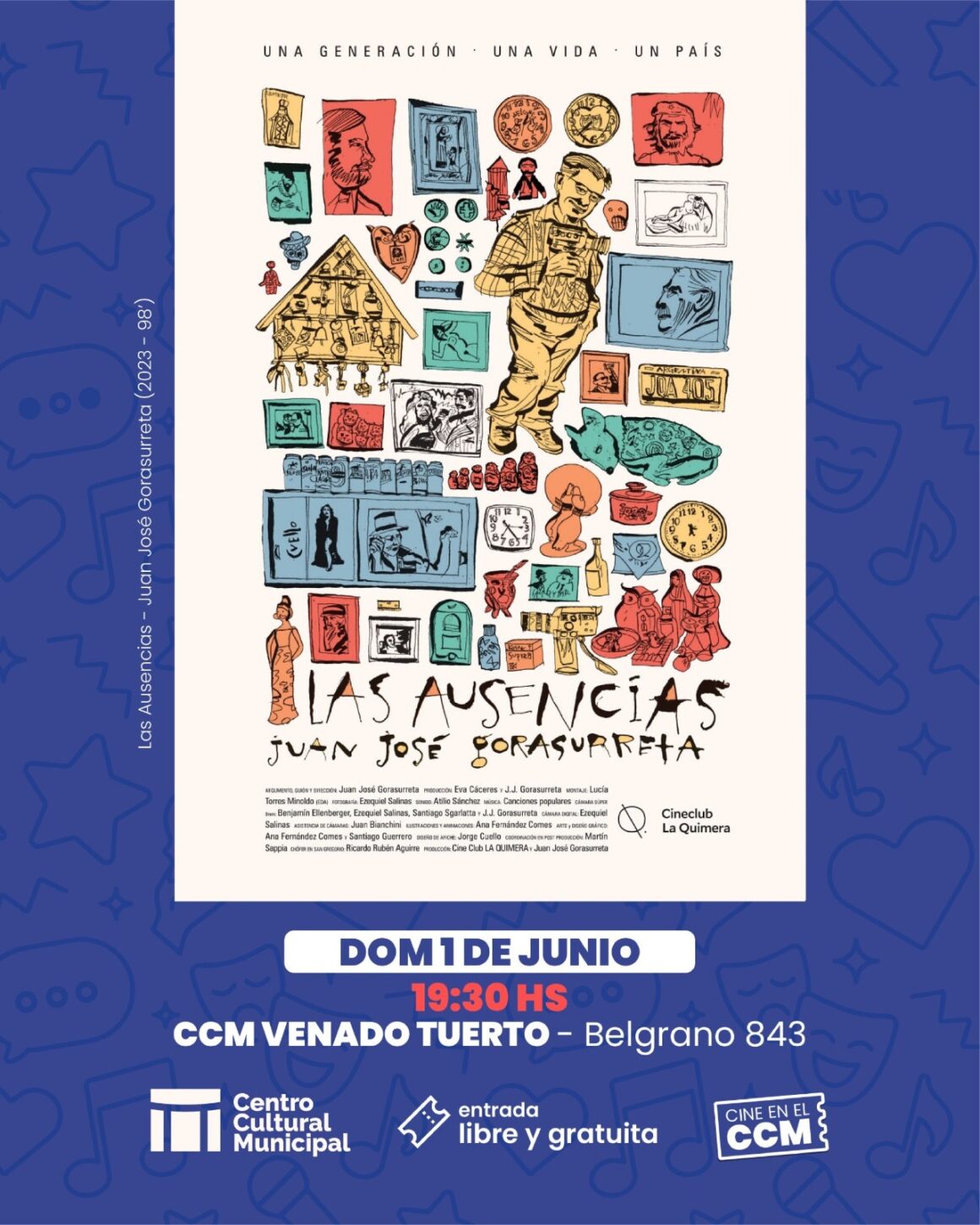 Llega al Cultural “Las Ausencias”, un filme sobre la historia Argentina desde la vida de un cinéfilo