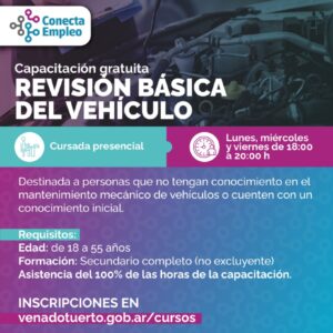 “Conecta Empleo”: Convocatoria para capacitación en revisión básica del vehículo