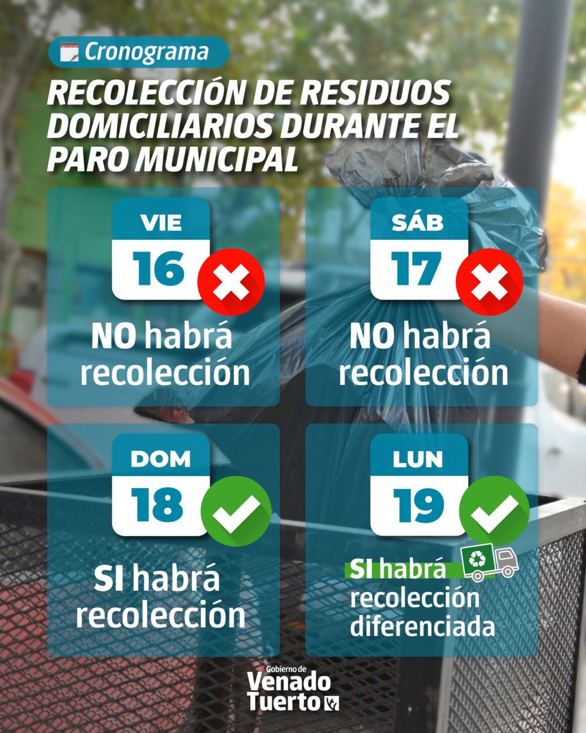 Viernes con servicios reducidos por el paro de trabajadores municipales