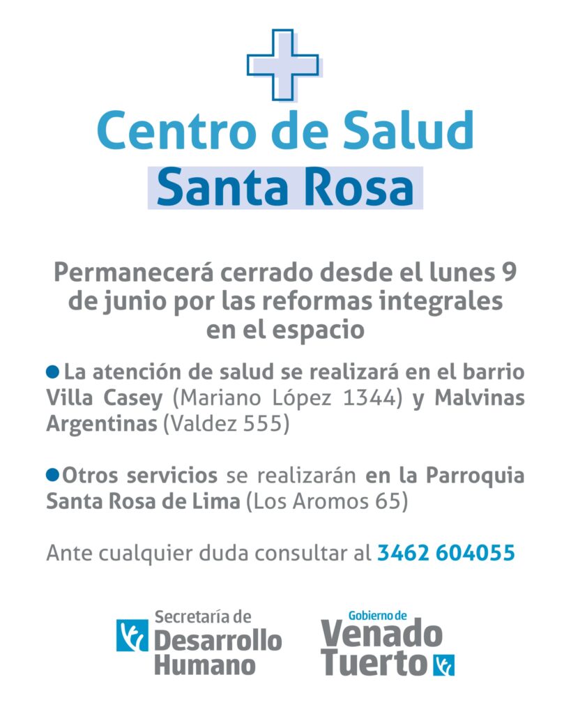 Potenciar los servicios a los vecinos: el efector de salud del Santa Rosa permanecerá cerrado por reformas