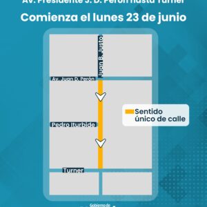 Rige desde hoy sentido único de circulación en tramo de calle Juan B Justo, de Presidente Perón a Turner