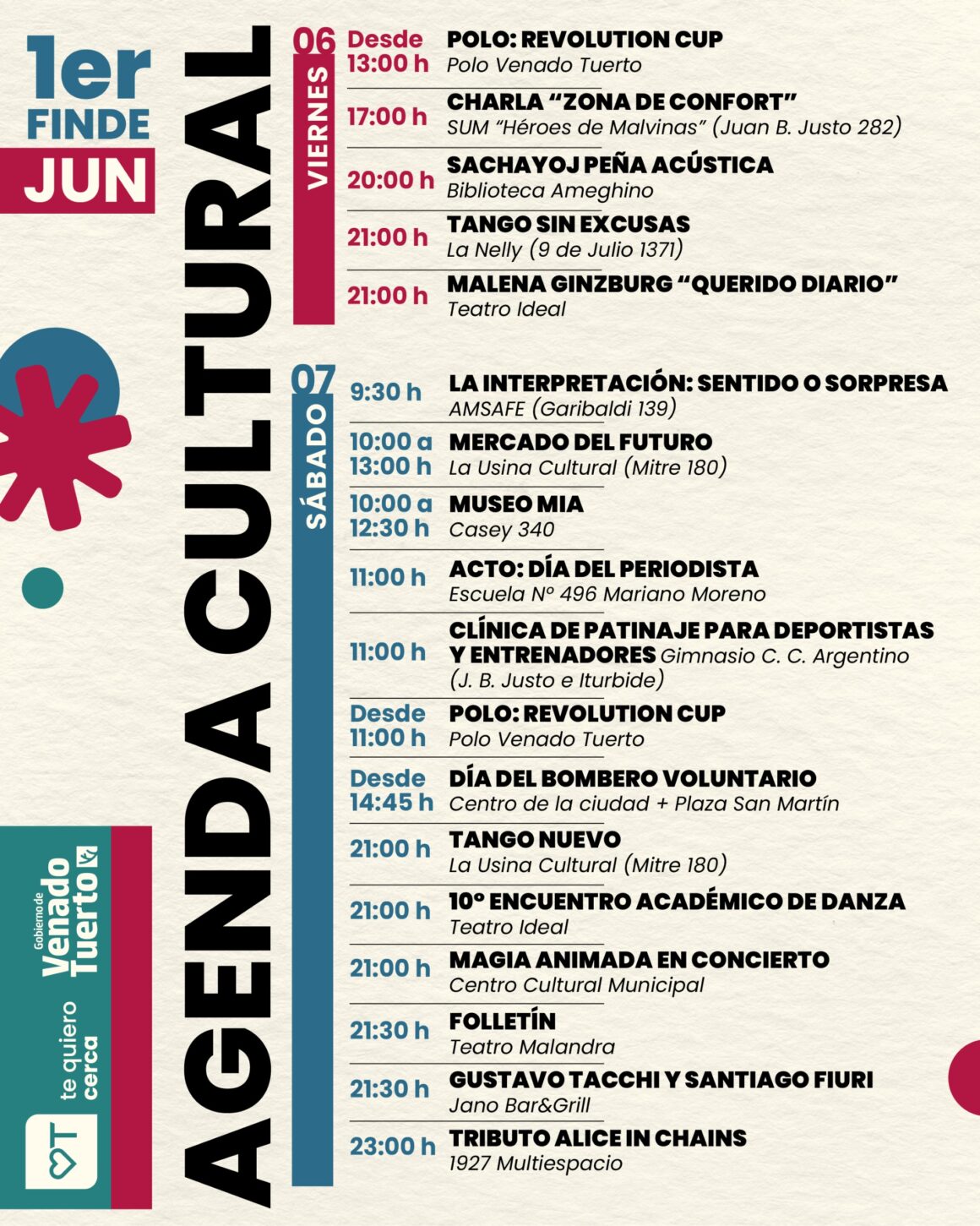 El primer fin de semana completo del mes de junio llega pleno de actividades