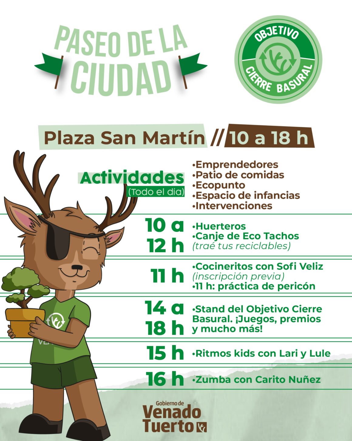 “Objetivo Cierre Basural”: Traé tus reciclables al Paseo de la Ciudad para celebrar juntos la Semana del Medio Ambiente