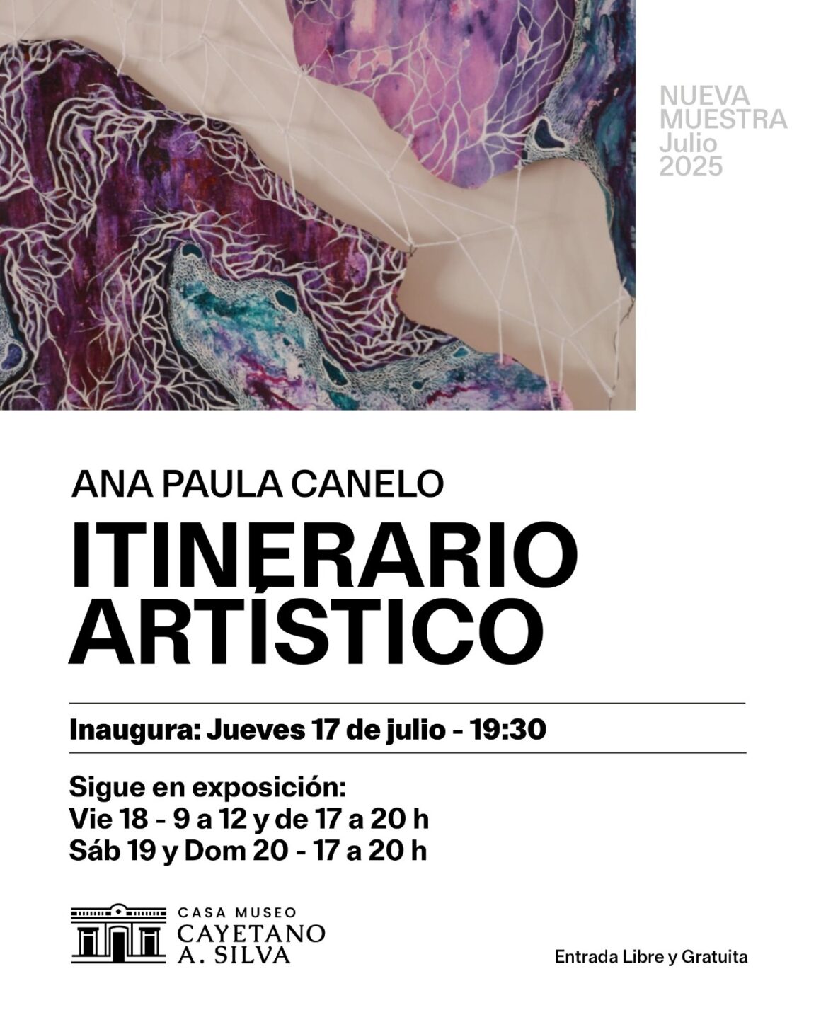 Ana Paula Canelo presenta su muestra “Itinerario Artístico” en la Casa Museo