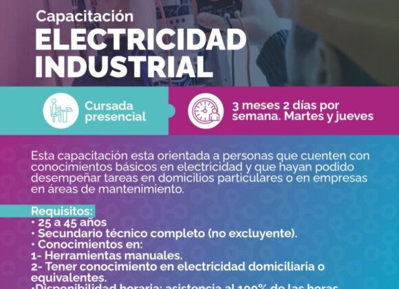 El programa “Conecta Empleo” lanza la capacitación presencial en Eectricidad Industrial