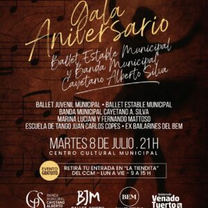 Gala de la Independencia para celebrar los aniversarios de la Banda Municipal y el Ballet Estable