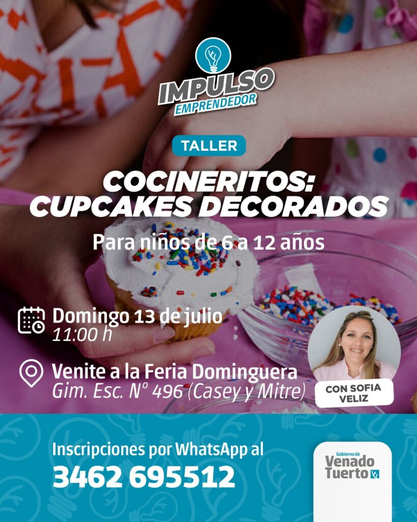 Vuelve el taller “Cocineritos” a la Feria Dominguera con cupcakes decorados