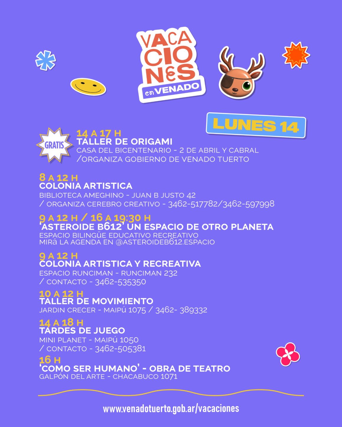 Segunda semana: Vacaciones de Invierno para compartir en familia