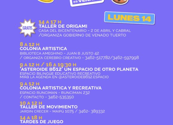 Segunda semana: Vacaciones de Invierno para compartir en familia