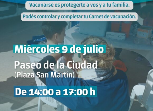 El Vacunatorio Móvil estará en el Paseo de la Ciudad del Día de la Independencia