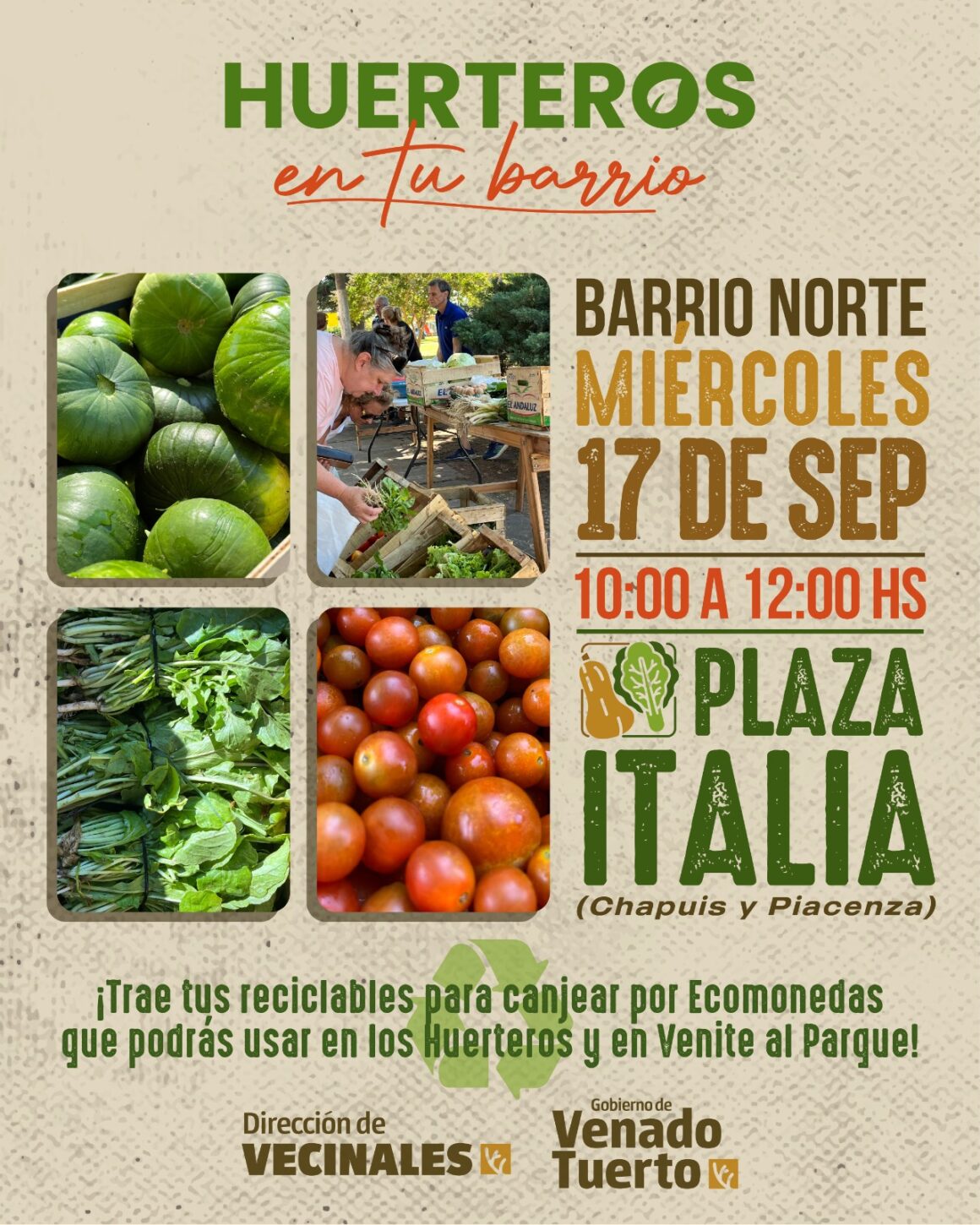 Productos de calidad: Los “Huerteros en tu Barrio” vuelven este miércoles a plaza Italia